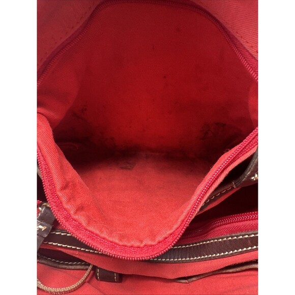 Dooney & Bourke Shoulder Bag Giraffe Animal Double Handle Full Zip Tote Red READ - Picture 12 of 13